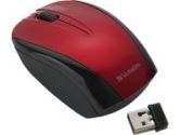 Nano Wireless Notebook Optical Mouse Red (Verbatim Corporation, Inc: 96897)