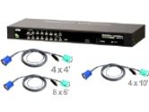 16-PORT KVM WITH 8 USB CABLES (Aten Technologies: CS1316KIT)