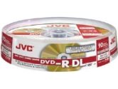 JVC VD-R85HGS10 DVD-R Photo Spindle - 8X, 8.5GB, Dual Layer, 10 Pack, Gold Lacquer
