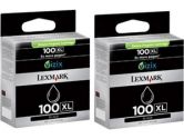 Lexmark 100XL Return Program High Yield Black Ink Cartridge 2 Pack (Lexmark: 14N1203)