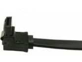 Mod Smart Serial ATA 3 SATA3 Data Cable 10IN 90 Degree Angled Connectors - Black