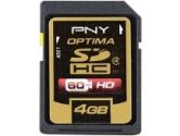 PNY P-SDHC4G4X2-EF Optima Class 4 SDHC Flash Memory Card - 4GB, 2-Pack (PNY: P-SDHC4G4X2-EF)