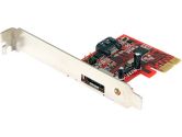 StarTech 1x eSATA + 1x SATA 6 Gbps PCI Express SATA Controller Card Adapter Model PEXSAT31E1 (Startech: PEXSAT31E1)