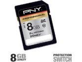 PNY P-SDH8G10-XLR133-EF Hi-Speed SHDC Card - 8GB, Class 10, 20MB (PNY: P-SDHC8G10-EF)