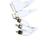 SYBA USB Powered Composite A/V Cable, Suitable for iPod, White Color, RoHS (Syba: SY-IPO61003)