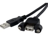 StarTech 1 ft. Panel Mount USB Cable A to A (STARTECH: USBPNLAFAM1)