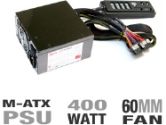 SilenX IXM-40-14 400W mATX Power Supply - 400 Watts, 60mm Fan, AMD/Intel, mATX, Whitebox, OEM (SilenX: IXM-40-14)