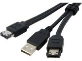 eSATA Male and USB Male to Pwr eSATA Cable (Startech.com Ltd: ESATAUSBMM3)