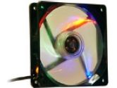 APEVIA CF12SL-B4C 120mm UV multi-color LED fan w/3-pin and 4-pin connectors and black grill (Apevia International: CF12SL-B4C)