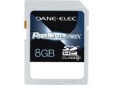 DANE-ELEC PRO 8GB Secure Digital High-Capacity (SDHC) Flash Card (Dane-Elec Memory: DA-SD-1008G-C)