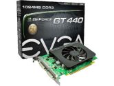 EVGA Video Card 01G-P3-1441-KR GT440 DDR3 1024MB PCIE 2.0 DDVI MiniHDMI Retail