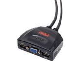 Syba SY-KVM20050 2 Port VGA USB KVM Switch W/ Cables & Audio Support (Syba: SY-KVM20050)