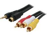 BYTECC 12 ft. S-Video/3.5mm Stereo Male to YRW video/audio Male Cable (BYTECC INC: SV3R-12)