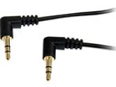 Startech Stereo Audio Cable 3.5MM Male / Male Right Angle to Right Angle 1 FT Black (Startech.com Ltd: MU1MMS2RA)