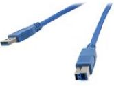 SYBA 6 ft. USB 3.0 AM to BM Blue Cable (Syba: CL-CAB20072)