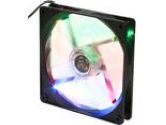 APEVIA  CF14SL-B4C  140mm UV multi-color  LED fan w/3-pin and 4-pin connectors and black grill (APEVIA CORP.: CF14SL-B4C)