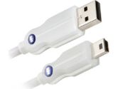 Monster DLUSBHSM-0.5 Digital Life USB to Mini USB Cable - 0.5ft, USB 2.0, Up to 800Mbps, Male to Male, White (Monster Cable Products: 122174)