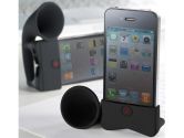 Silicone HAND-FREE Horn Amplier -STAND for iPhone Black (Others: ACC-IPHONE-HORN-BK)