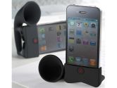 Silicone HAND-FREE Horn Amplier -STAND for iPhone  Black (Others: ACC-IPHONE-HORN-BK)