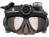 Liquid Image Scuba Series Wide Angle 12.0MP HD720P Xlarge Integrated Diver Mask/Camera - Charcoal (Liquid Image: 319)