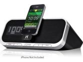 iHome App Enhanced Alarm Clock Speaker System for iPhone iPod and iTouch - Black & Silver (iHome: IA5BVC)