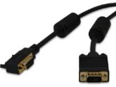 Tripp Lite Gold P502-010-RA - VGA cable - HD-15 - 10 ft - molded, thumbscrews, 90 degree connector - black (TrippLite: P502-010-RA)