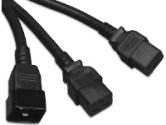 Tripp-Lite P036-006-2C19 AC Power Splitter Cable - 6ft, 12AWG, IEC-320-C20 to 2x IEC-320-C19 (TrippLite: P036-006-2C19)