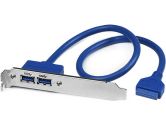 19.69IN 2PORT USB 3.0 A Female Slot Plate Adapter (Startech.com: USB3SPLATE)