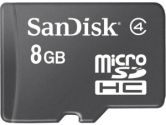 SanDisk 8GB microSDHC Flash Memory Card With SD Card Adapter (SANDISK: SDSDQM-008G-B35SA)