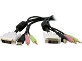 Startech 10FT 4-IN-1 USB Dual Link DVI-D KVM Switch Cable W/ Audio & Microphone (Startech.com: DVID4N1USB10)