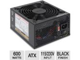 Ultra LSP 600-Watt ATX Power Supply - 600W, ATX, 115/230V, Limited Edition, Black Finish, Lifetime Warranty w/ Registration (Ultra: AD-5520N2-36)