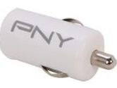 PNY White Rapid Universal USB Car Charger for Smartphones & Apple Devices w/12V DC @ 2.1A P-P-DC-UF-W01-GE (PNY Technologies, Inc.: P-P-DC-UF-W01-GE)