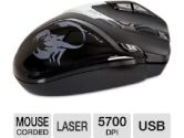 Genius 31010129101 Death Taker MMO/RTS Pro Gaming Mouse - USB, 9 Button, up to 5700 Adjustable DPI, Laser Sensor (Genius: 31010129101)