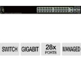 Cisco SG50028PK9NA SG500-28P 28-Port Gigabit PoE Managed Switch - 28x 10/100/1000 Ports, RJ-45, Gigabit Ethernet, Managed, PoE (Cisco: SG50028PK9NA)