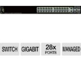 Cisco SG50028PK9NA SG500-28P 28-Port Gigabit PoE Managed Switch - 28x 10/100/1000 Ports, RJ-45, Gigabit Ethernet, Managed, PoE (Cisco: SG50028PK9NA)