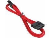 Bitfenix Alchemy Premium Sleeved 4PIN Male Molex to 4PIN Female Power Extension Cable Red 45CM (BitFenix: BFA-MSC-MM45RK-RP)