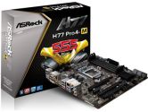 ASRock H77 Pro 4-M mATX LGA1155 DDR3 CrossFireX 3PCI-E16 1PCI-E1 SATA3 DVI USB3.0 Motherboard