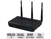 Hawking HD45R Hi-Gain Dual-Band Wireless-N Router - 4x 10/100/1000 LAN Ports, IEEE 802.11 a/b/g/n, 2.4GHz/5GHz, 3x 3dBi Dual Band Fixed Dipole Antennas (Hawking Technologies: HD45R)