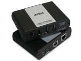 Aten UEH4002 4 Port USB 2.0 Cat5 Extender - 1 x USB Type B, 4 x USB Type A, 1 X RJ45, 1 x DC Jack, Supports 14 USB Devices, Metal (Aten Technology: UEH4002)