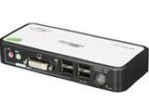 LINKSKEY LDV-242AUSK 2-Port DVI USB Compact Audio & Mic & Hub KVM Switch w/ Cables (LINKSKEY: LDV-242AUSK)