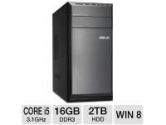 ASUS CM6340-CA003S Intel Core i5 3350P 16GB 2TB Radeon HD7670 DVDRW HDMI DVI Windows 8 Desktop PC (ASUS: CM6340-CA003S)