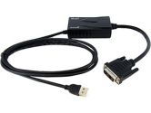 StarTech 6 ft USB DVI External Multi Monitor Video Adapter Cable – M/M USB2DVIMM6 (STARTECH: USB2DVIMM6)