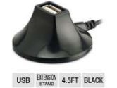 Cables to Go 52193 USB 2.0 Extension Stand - 4.5' ft, For USB Ports in Awkward Postions, Black (C2G: 52193)