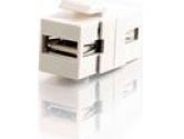 CABLES TO GO Snap-In USB A/A Female Keystone Insert Module - White (Cables To Go: 28748)