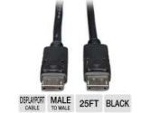 Tripp Lite Displayport Monitor Cable - 25' ft, Provides up to 1080p Resolution, Male to Male, Black (TrippLite: P580-025)