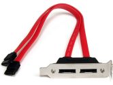 Startech 2 Port Low Profile SATA to eSATA Plate Adapter Red (Startech.com: ESATAPLT2LP)