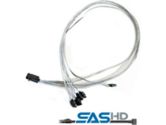 Adaptec ACK-I-HDmSAS-4SATA-SB SFF-8643 to SFF-8448 mSAS HD to 4xSATA sideband 0.8M Cable Series 7 (Adaptec: 2279800-R)