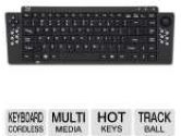 SMK Link VP6320 VersaPoint Rechargeable Wireless Media Keyboard - 2.4GHz, Integrated Trackball, 12 Hot Keys, 100' Wireless Range (SMK-Link Electronic: VP6320)