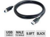 Cables to Go 54175 USB 3.0 Cable - 9.8' ft, 4.8 Gbps, Shielding, Plug and Play, Male to Male (C2G: 54175)