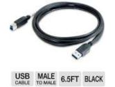 Cables to Go 54174 USB 3.0 Cable - 6.5' ft, 4.8 Gbps, Shielding, Plug and Play, Male to Male (C2G: 54174)